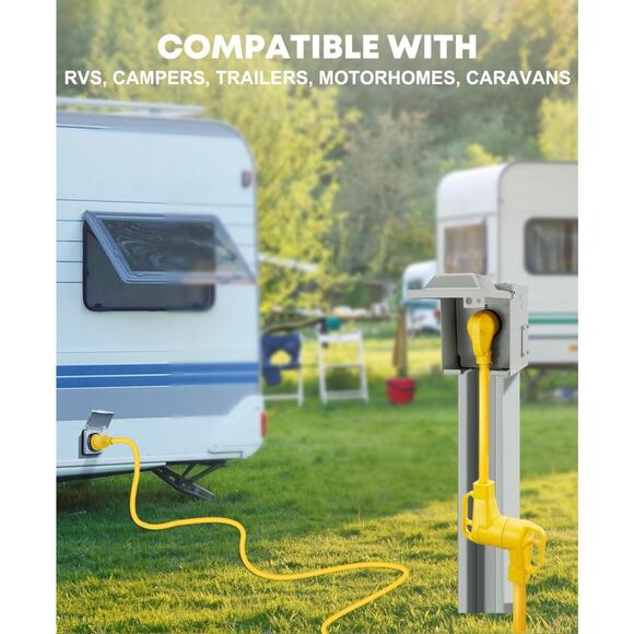 Kohree RV Plug Adapter 18" 30A Male to 50A Female Power Cord - Picture 3 of 12